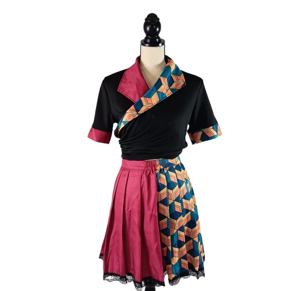 NWOT Women's Cosplay Tomioka Giyuu Costume Skirt Suit Large-XLarge - Picture 1 of 6